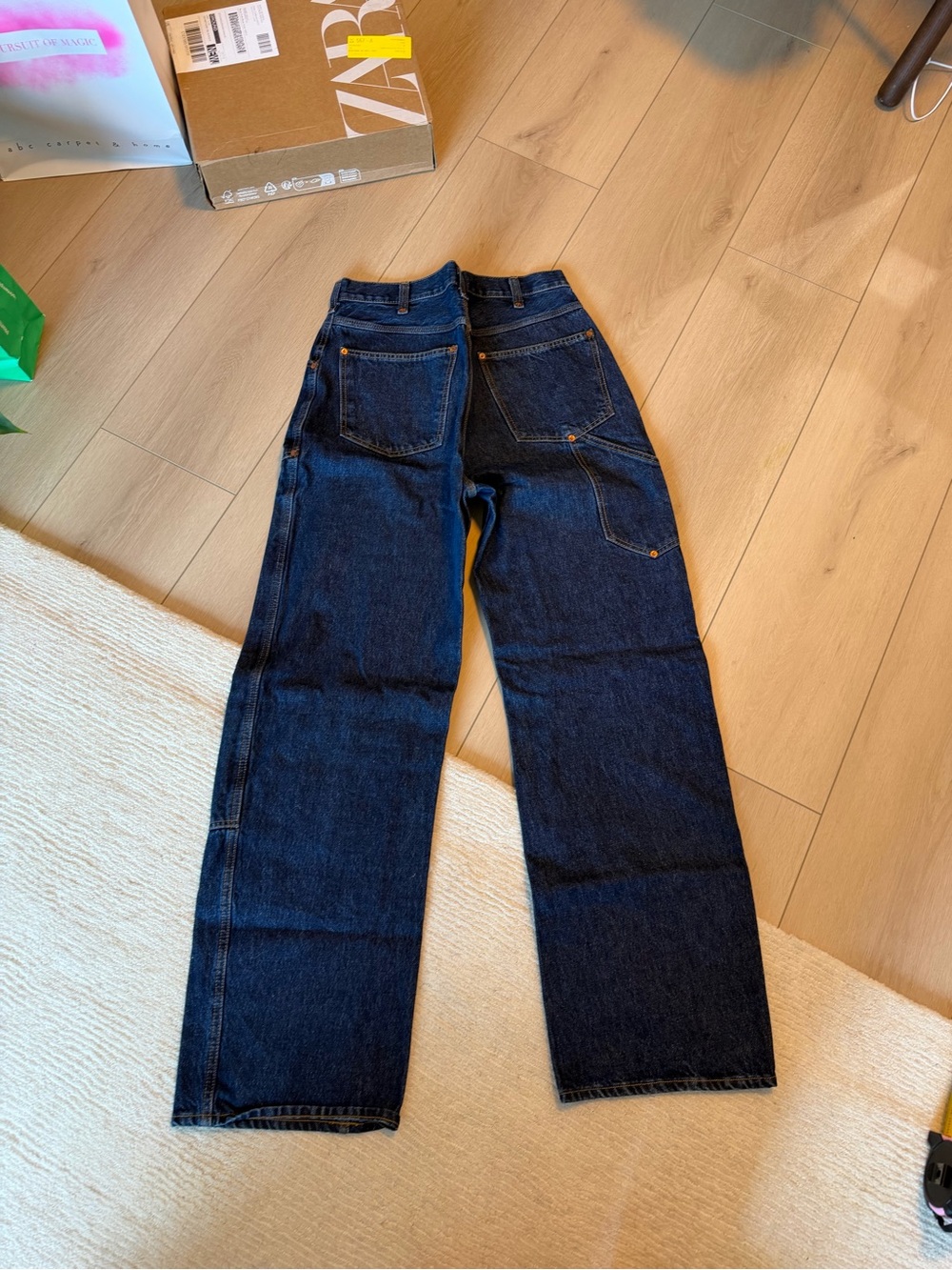 Re/Done Dark Blue Denim Carpenter Jeans - Picture 2 of 4